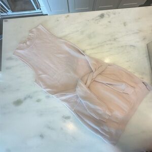 kensie Sleeveless Pink Sweatshirt Dress